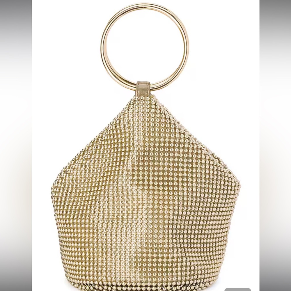 BIANCA BALL MESH HANDLE BAG GOLD